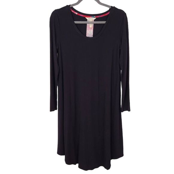 Matilda Jane Black Long Sleeve Shift Dress with Red Floral Panel Size Small - Picture 1 of 8